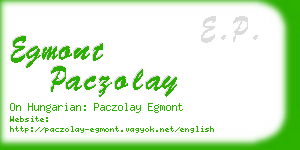 egmont paczolay business card